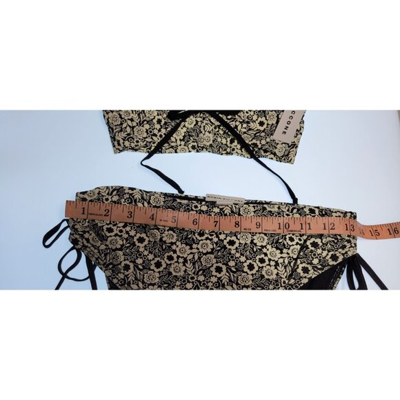 Robin Piccone Bikini Swim Top M Color Black Bottom High Rise Solid Sz M#20 - Picture 4 of 9